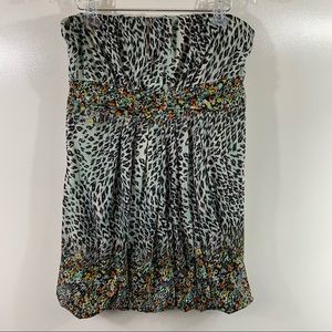 American Rag Floral Animal Print Strapless Dress Plus Size 2X